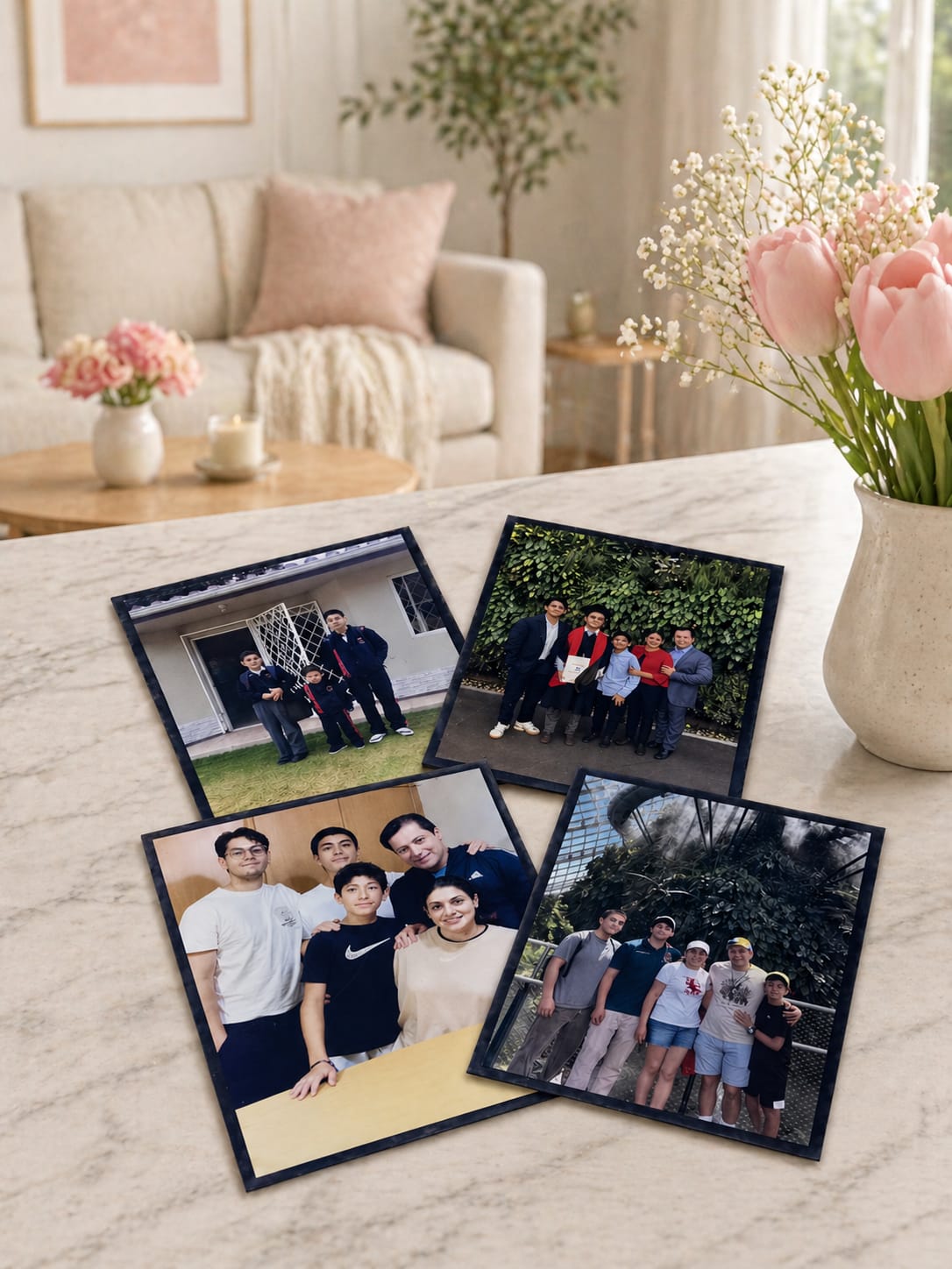 MOTHER'S DAY | Personalized Fridge Magnets with Your Photos | Custom Photo Printing Gift for Mom | Set of flexible Magnets