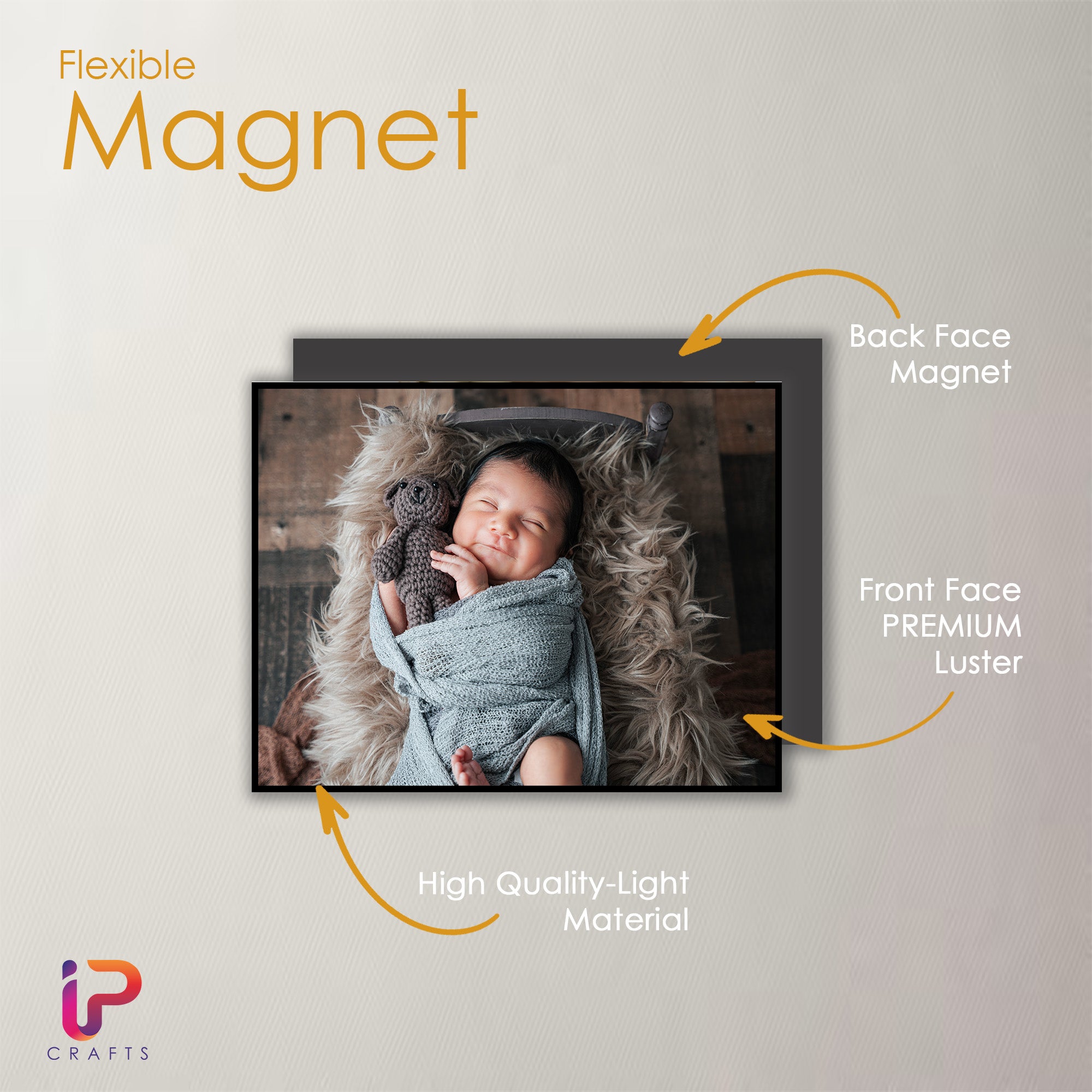 CUSTOM 1st BIRTHDAY Photo Magnet - Personalized Baby Picture Keepsake