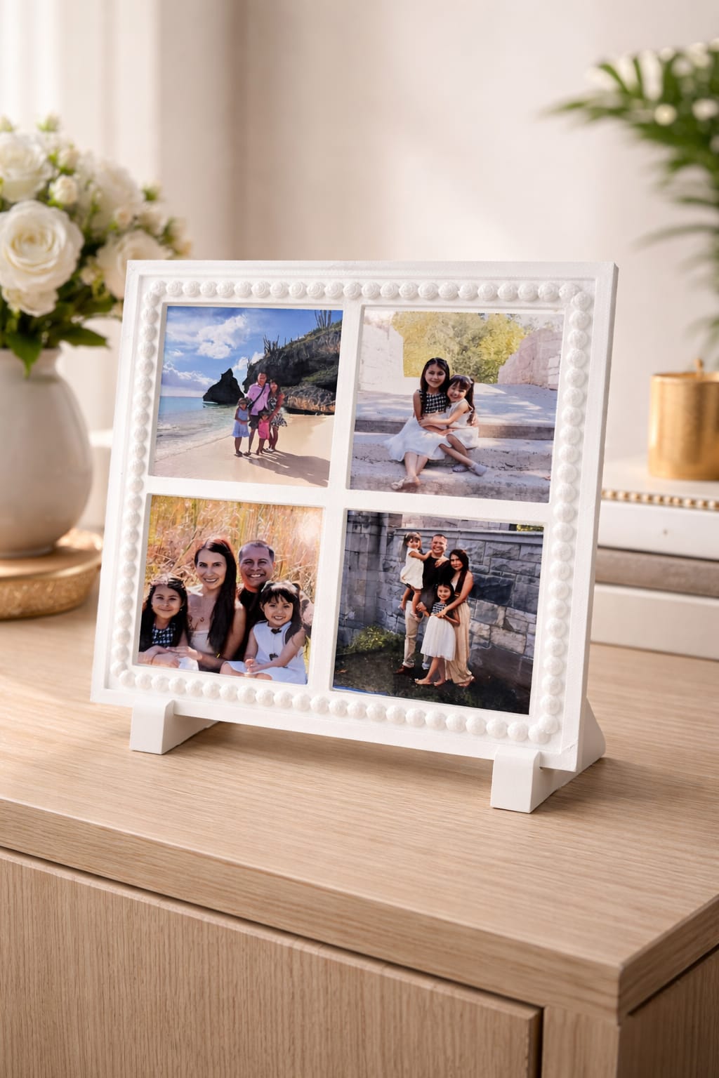 MINI MINIMALISTIC Photo Frame - Holds 4 - 2.5x2.5in Magnets