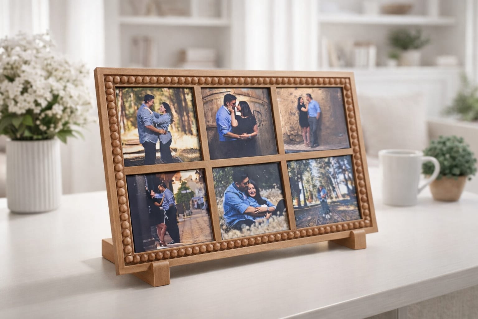 MINIMALISTIC Photo Frame - Holds 6 - 2.5x2.5in Magnets