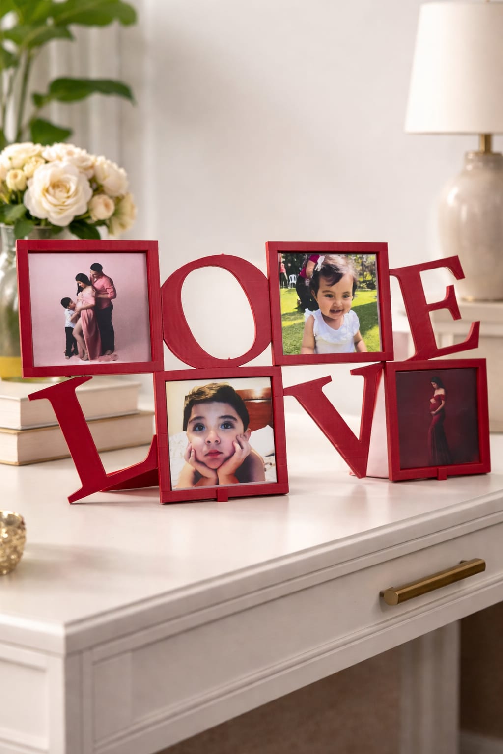 LOVE Photo Frame – Holds 4 - 2.5x2.5in Magnets