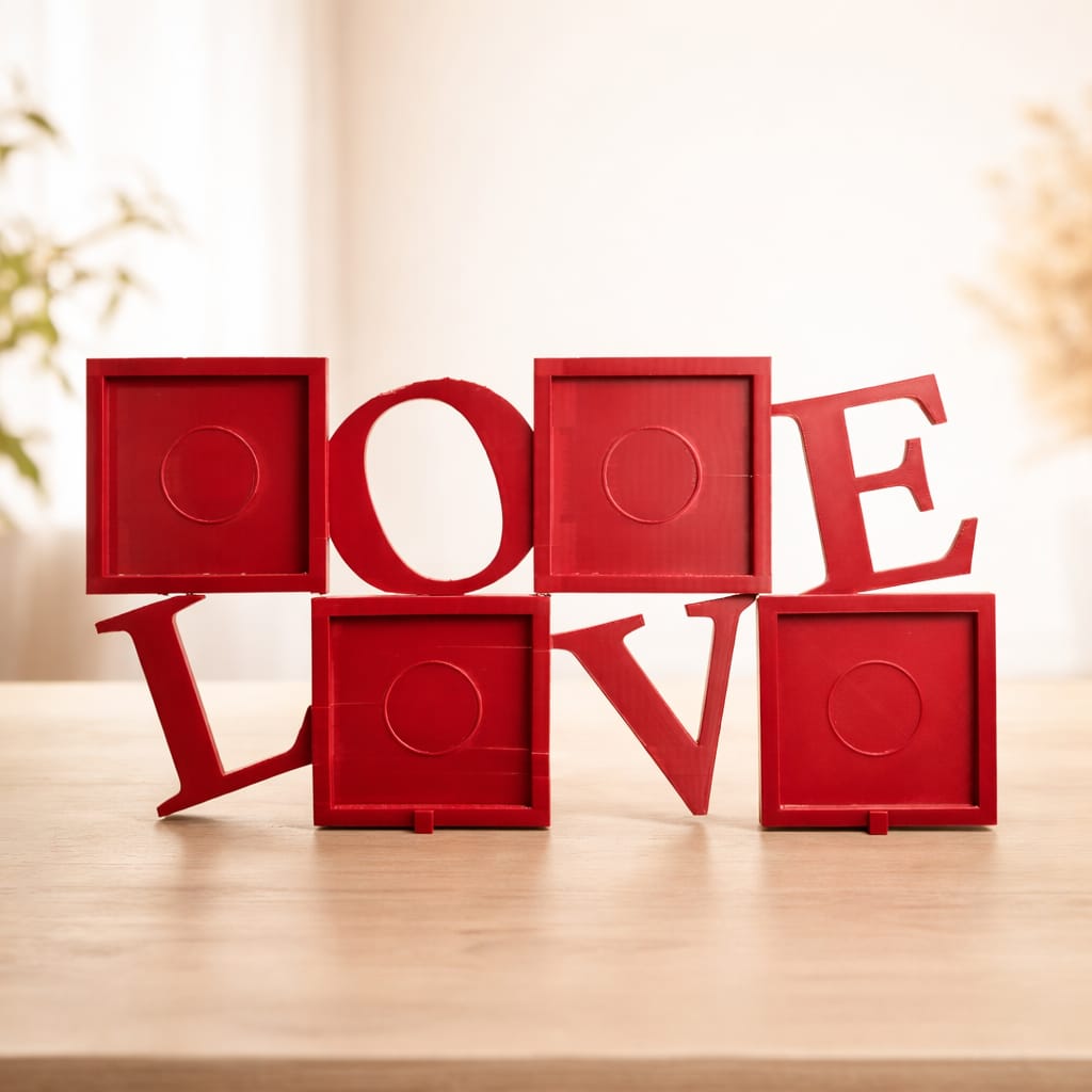LOVE Photo Frame – Holds 4 - 2.5x2.5in Magnets