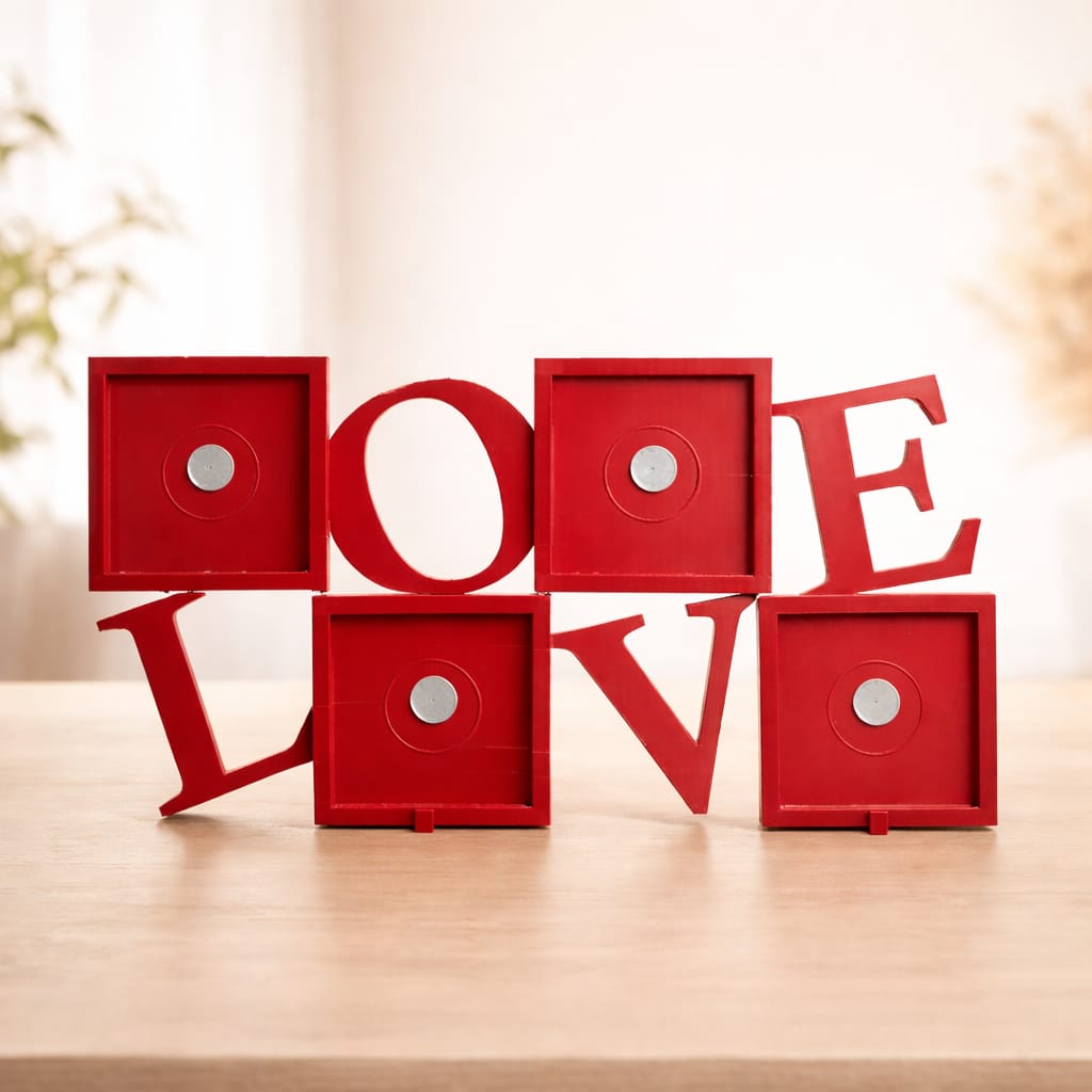 LOVE Photo Frame – Holds 4 - 2.5x2.5in Magnets