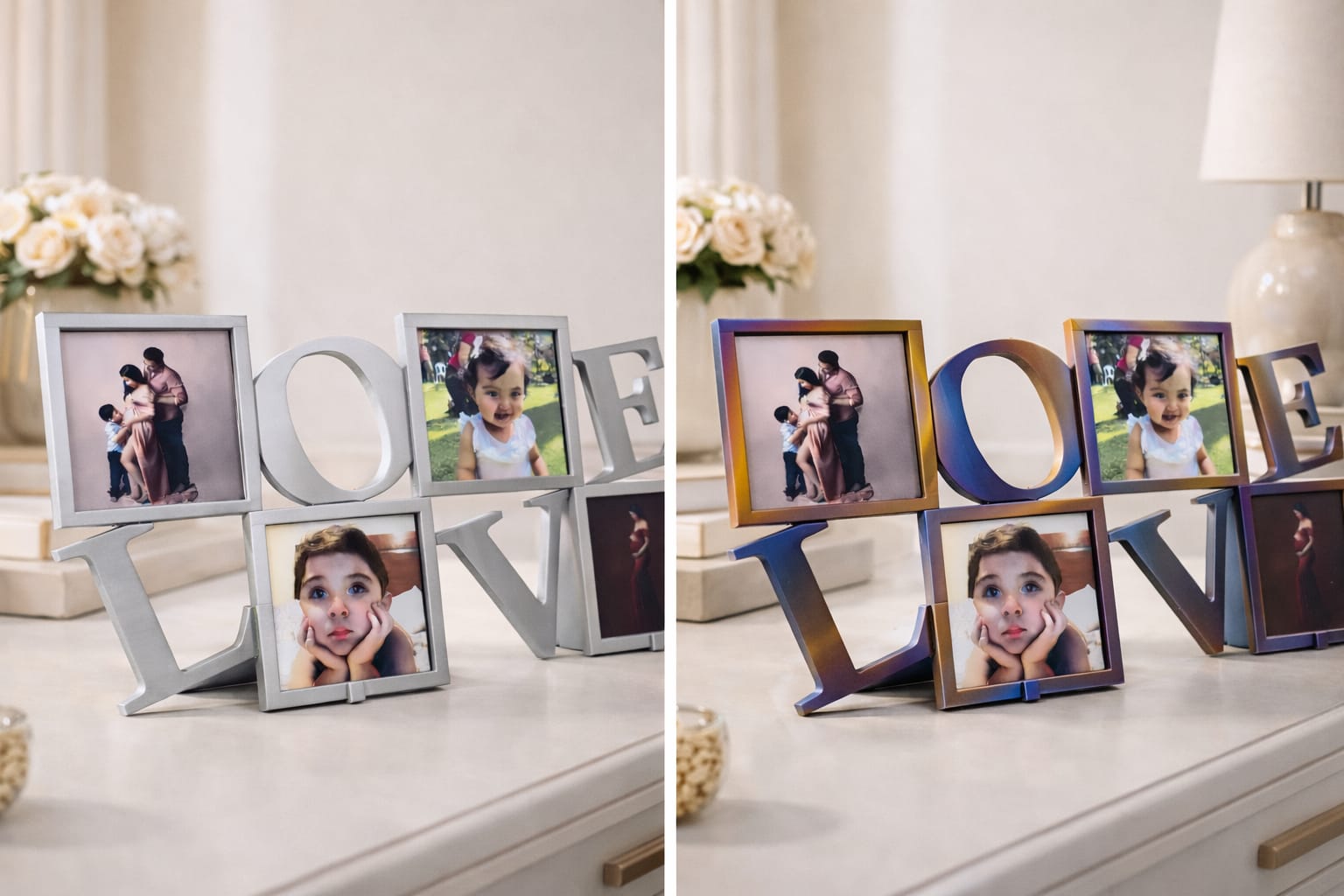 LOVE Photo Frame – Holds 4 - 2.5x2.5in Magnets