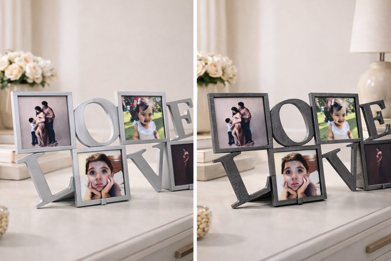 LOVE Photo Frame – Holds 4 - 2.5x2.5in Magnets