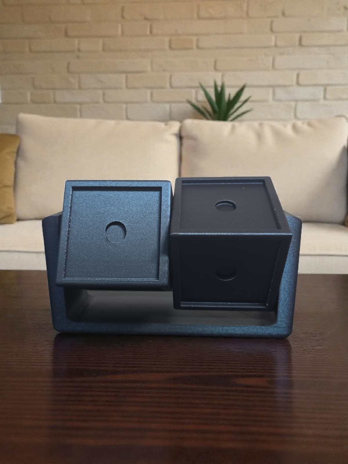 Double Rotating 3D Cube Frame (Holds 8 Photo Magnets - 2.5x2.5in.)