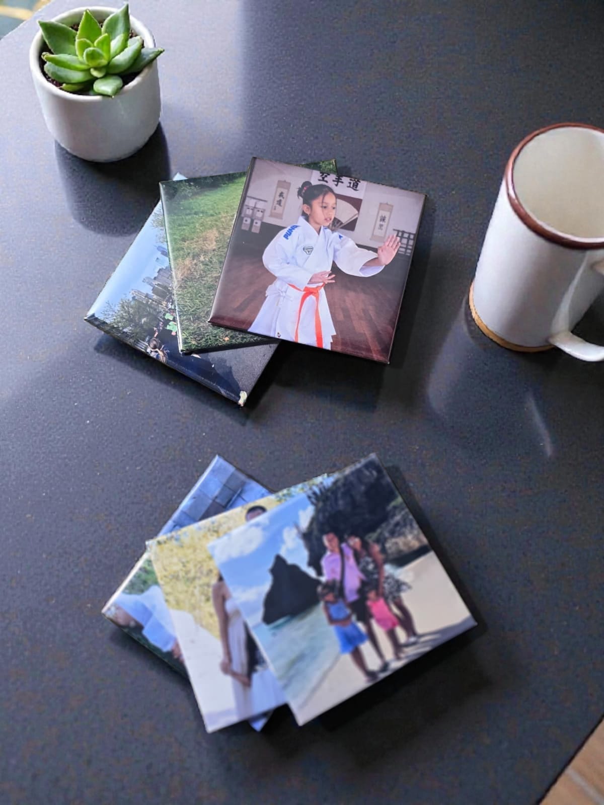 CUSTOM SQUARE PHOTO MAGNETS - 2.5"x2.5" Fridge Magnets, Keepsakes & Gifts