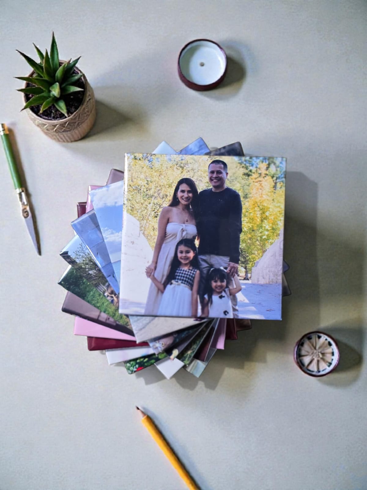 CUSTOM SQUARE PHOTO MAGNETS - 2.5"x2.5" Custom Square Fridge Magnet – Picture Magnet Gift – Favors - Family Photos