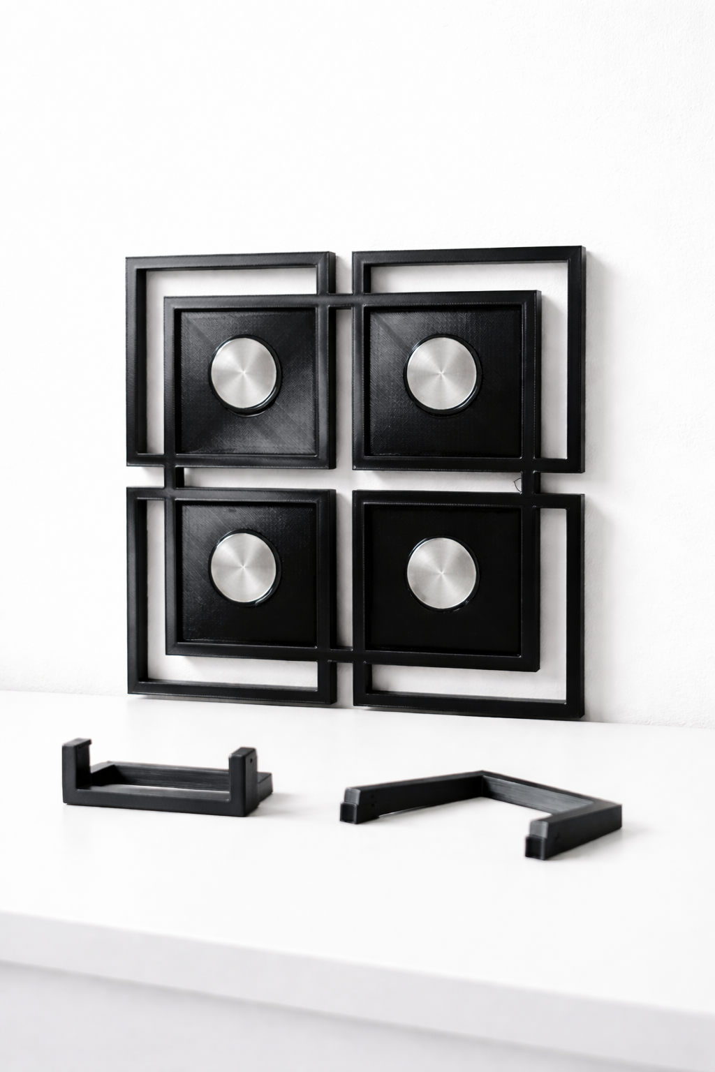 MODERN Photo Magnet Frame - Holds 4 - 2.5x2.5in Magnets