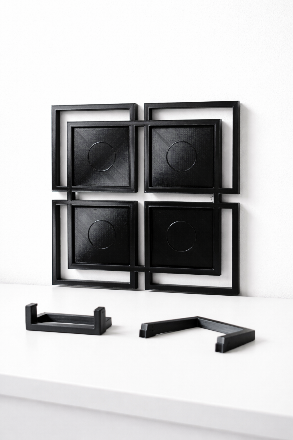 MODERN Photo Magnet Frame - Holds 4 - 2.5x2.5in Magnets